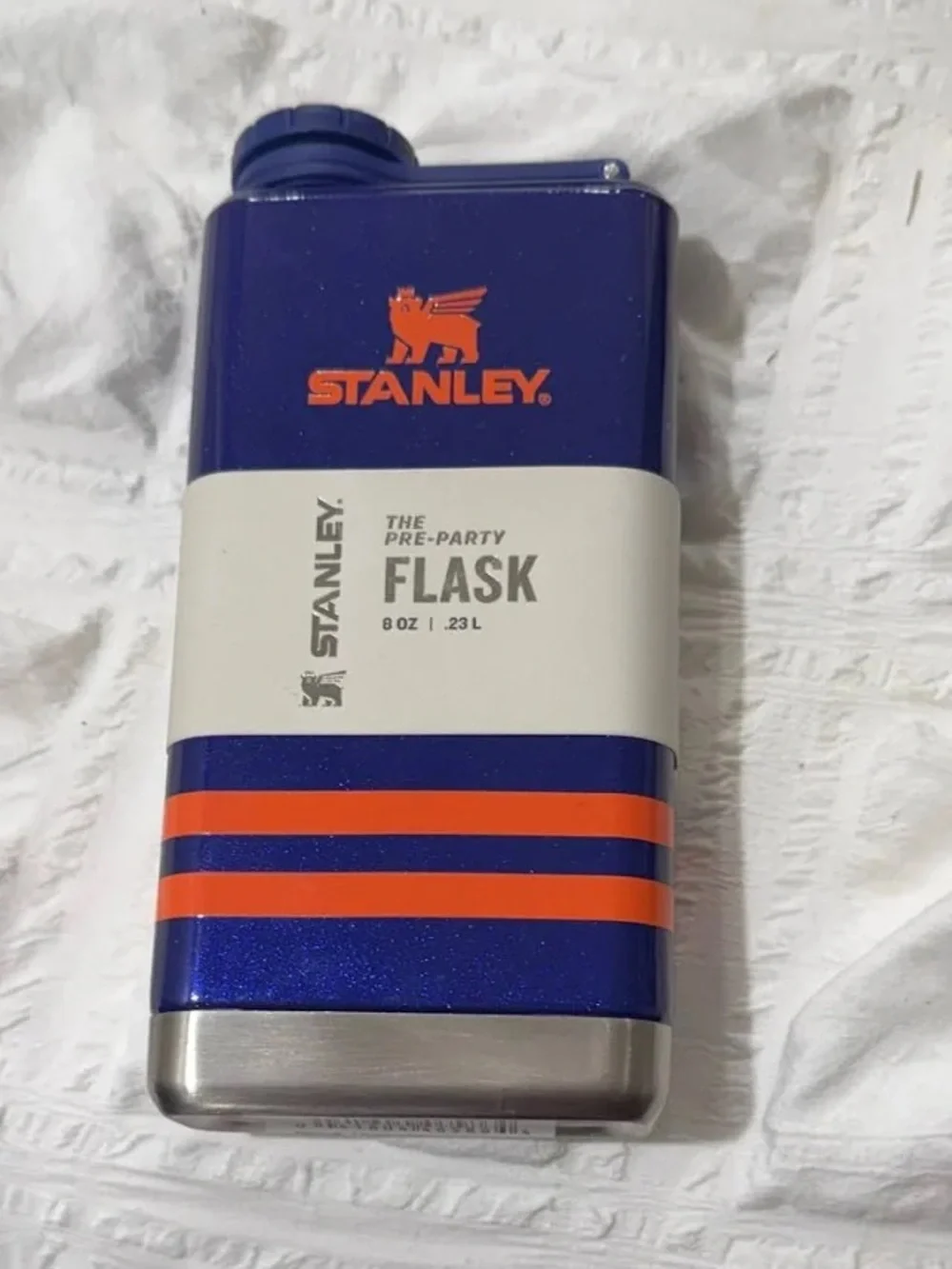 Stanley 8 oz Stainless Steel Regal Blue Shimmer Flask - Picture 4 of 4